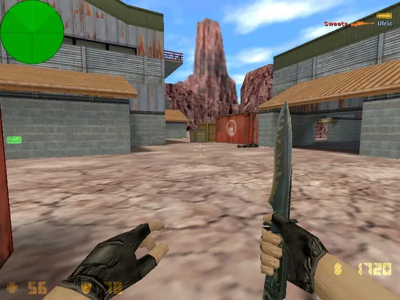 Скриншот классической карты de_nuke в Counter-Strike 1.6
